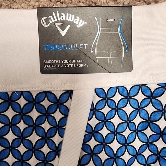 Callaway TrueSculpt Women's Tennis Skort Golf Skirt Blue Sea Star - Size XL - Picture 6 of 12